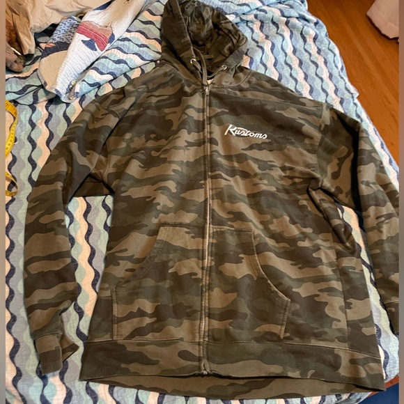 🩸 🩸 Triple Six Kustoms Camo Metal Zip Hoodie US 2XL Green 🩸🩸 - Picture 2 of 9